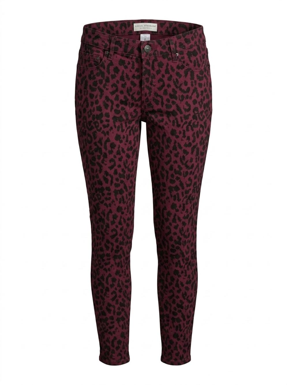 Social Standard by Sanctuary Ankle Skinny Animal Print Jeans Women Size 6